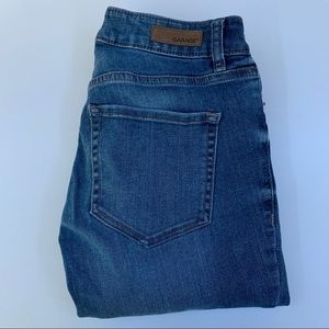 Garage medium dark blue skinny jeans